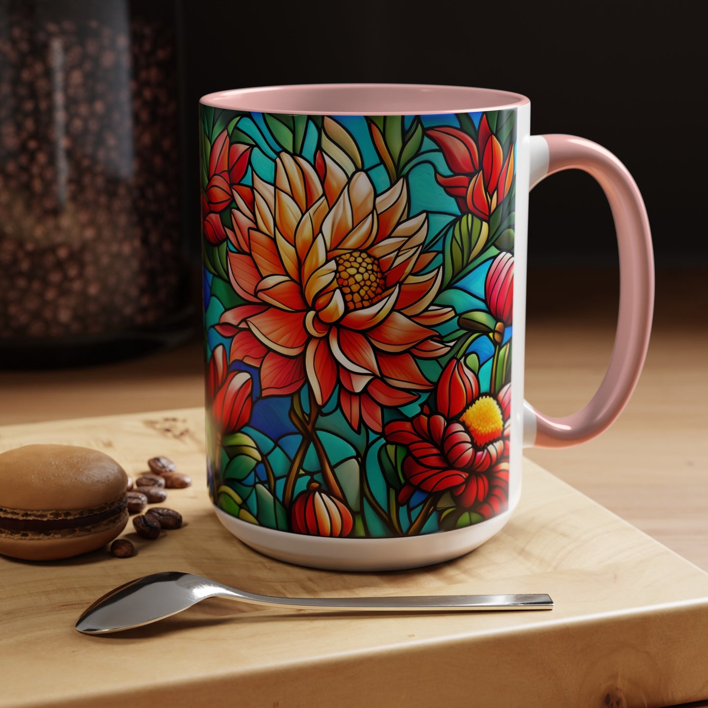 Dahlia Accent Coffee Mug 15oz