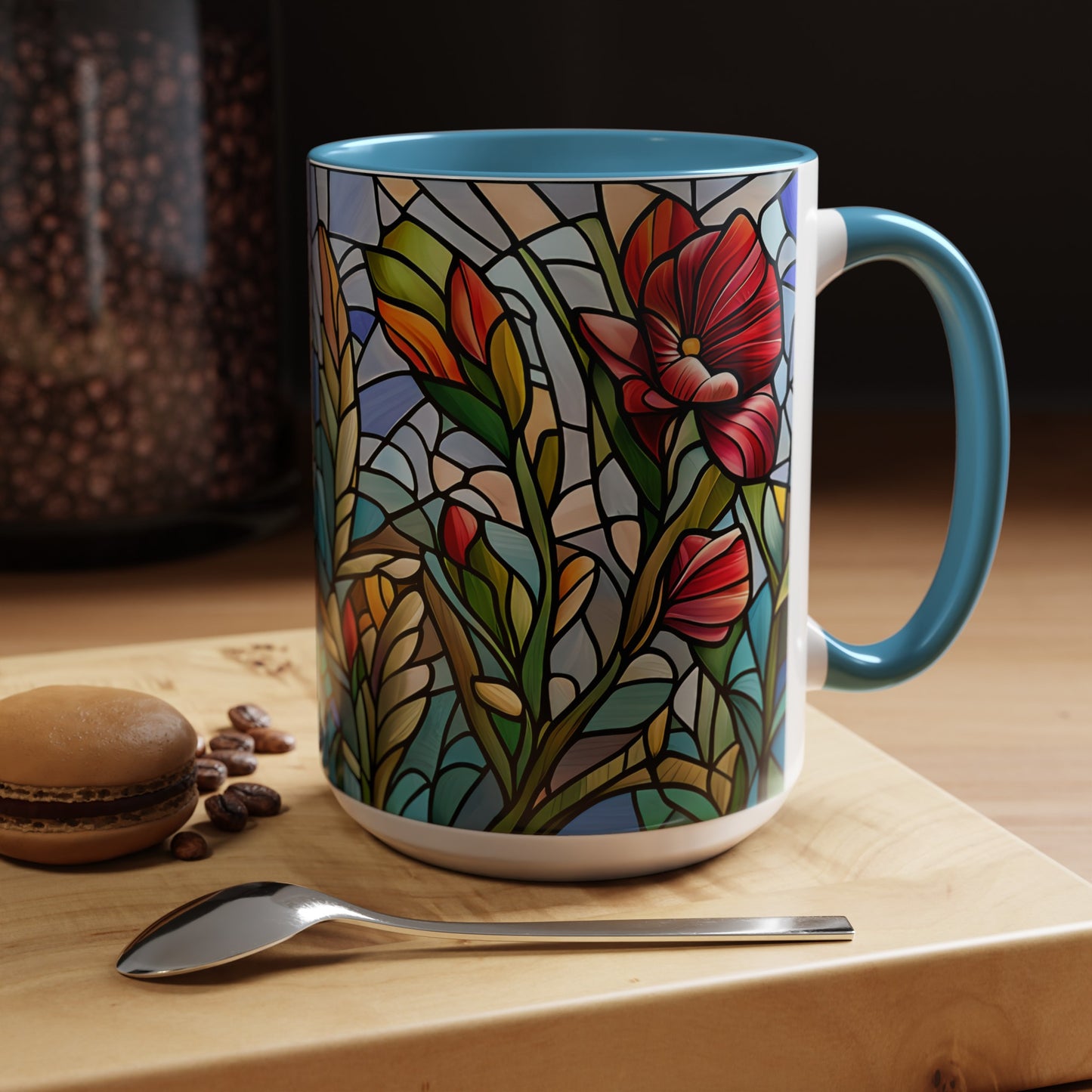 Periwinkle Accent Coffee Mug 15oz