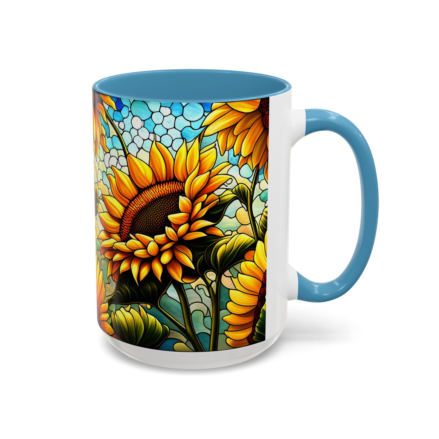 Sunflower Accent Coffee Mug 15oz