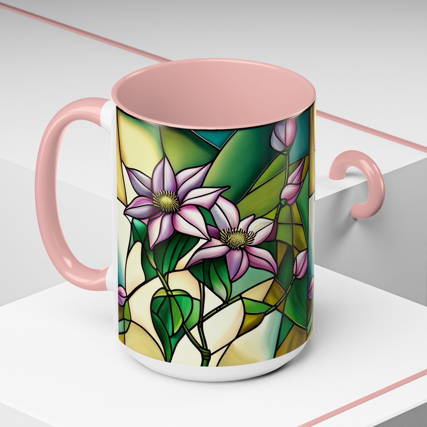 Clematis Accent Coffee Mug 15oz