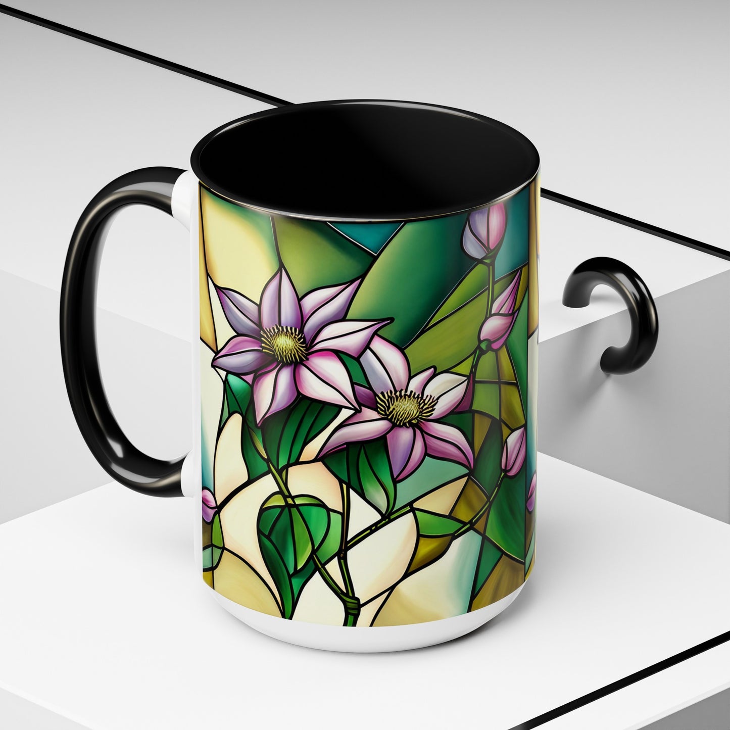 Clematis Accent Coffee Mug 15oz