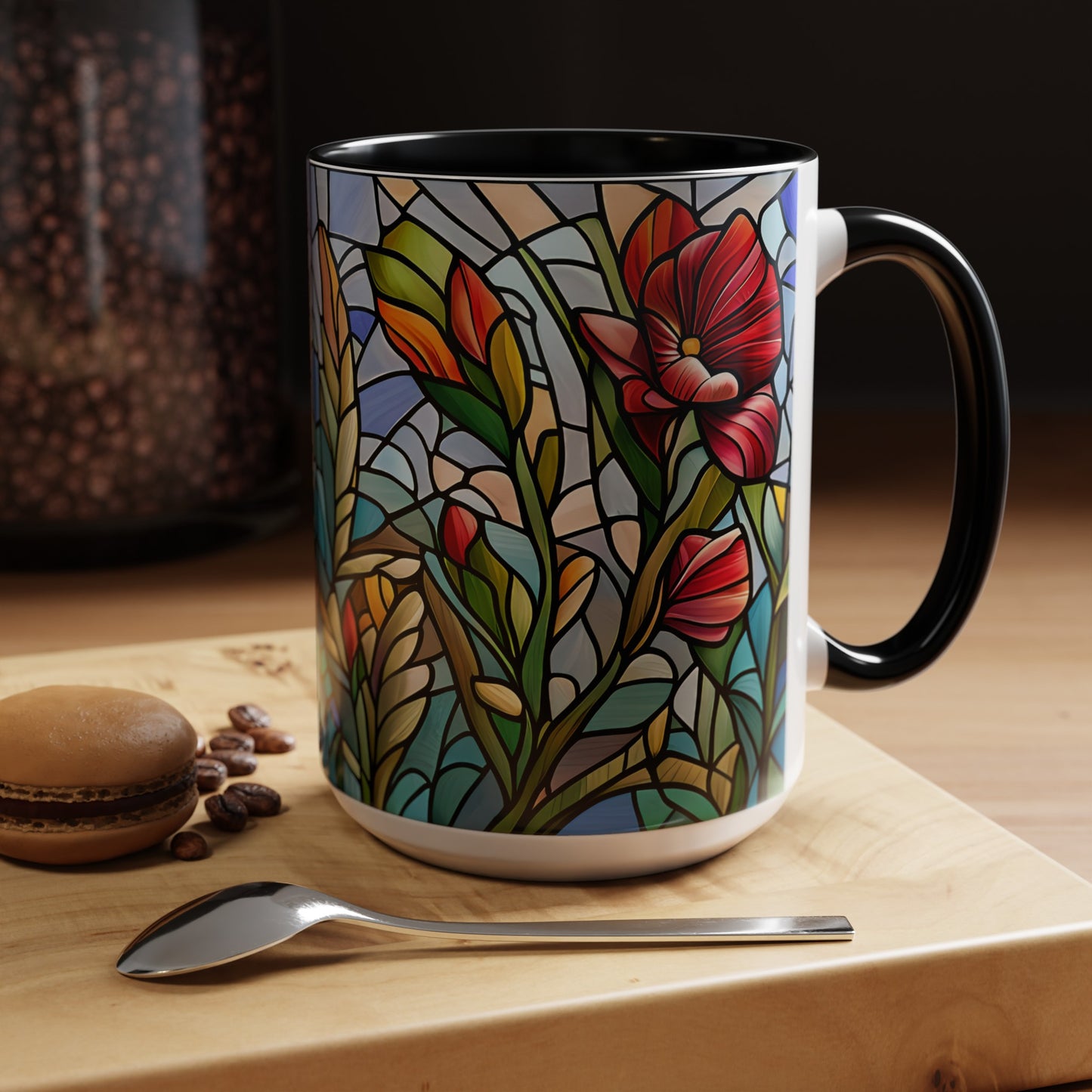 Periwinkle Accent Coffee Mug 15oz