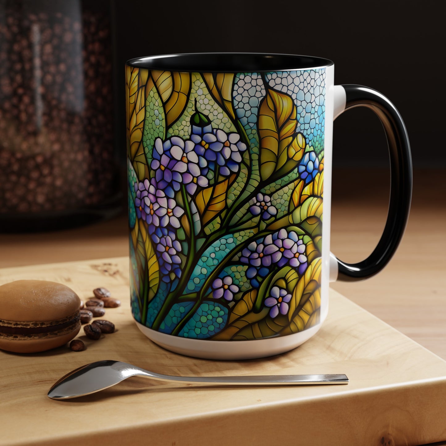 Forget Me Not Accent Coffee Mug 15oz