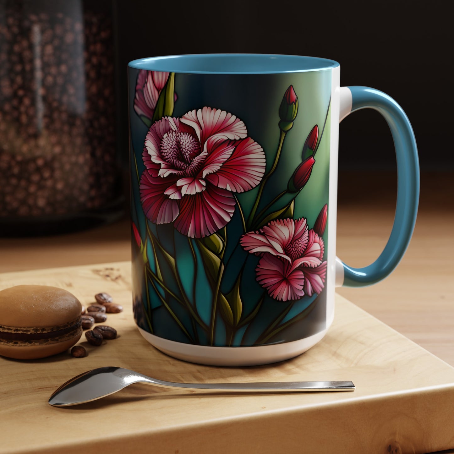 Dianthus Accent Coffee Mug 15oz