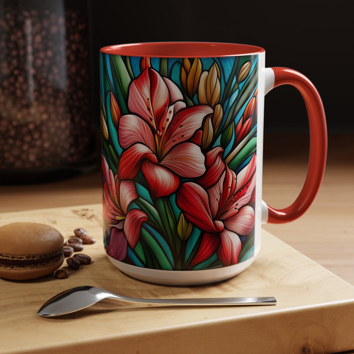 Alstroemeria Accent Coffee Mug 15oz