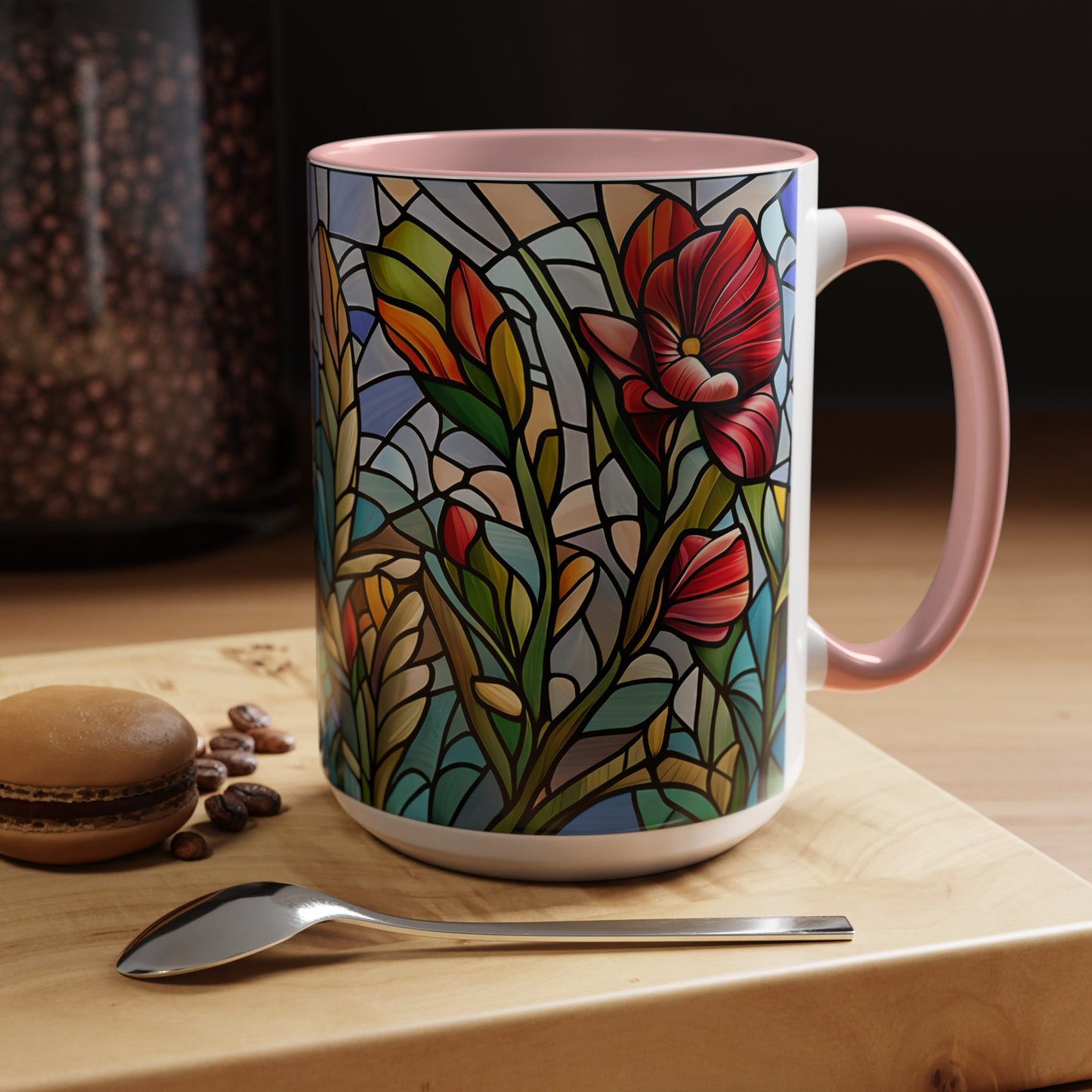 Periwinkle Accent Coffee Mug 15oz