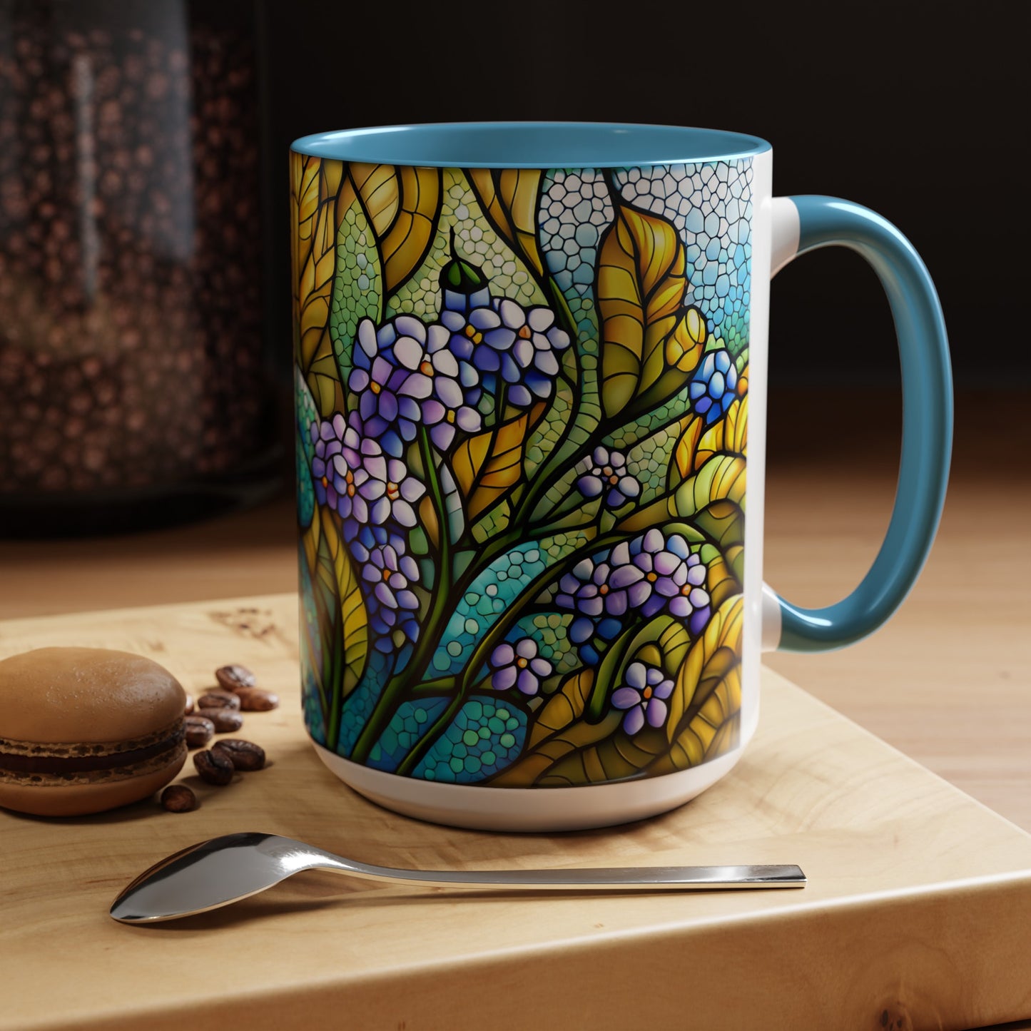 Forget Me Not Accent Coffee Mug 15oz