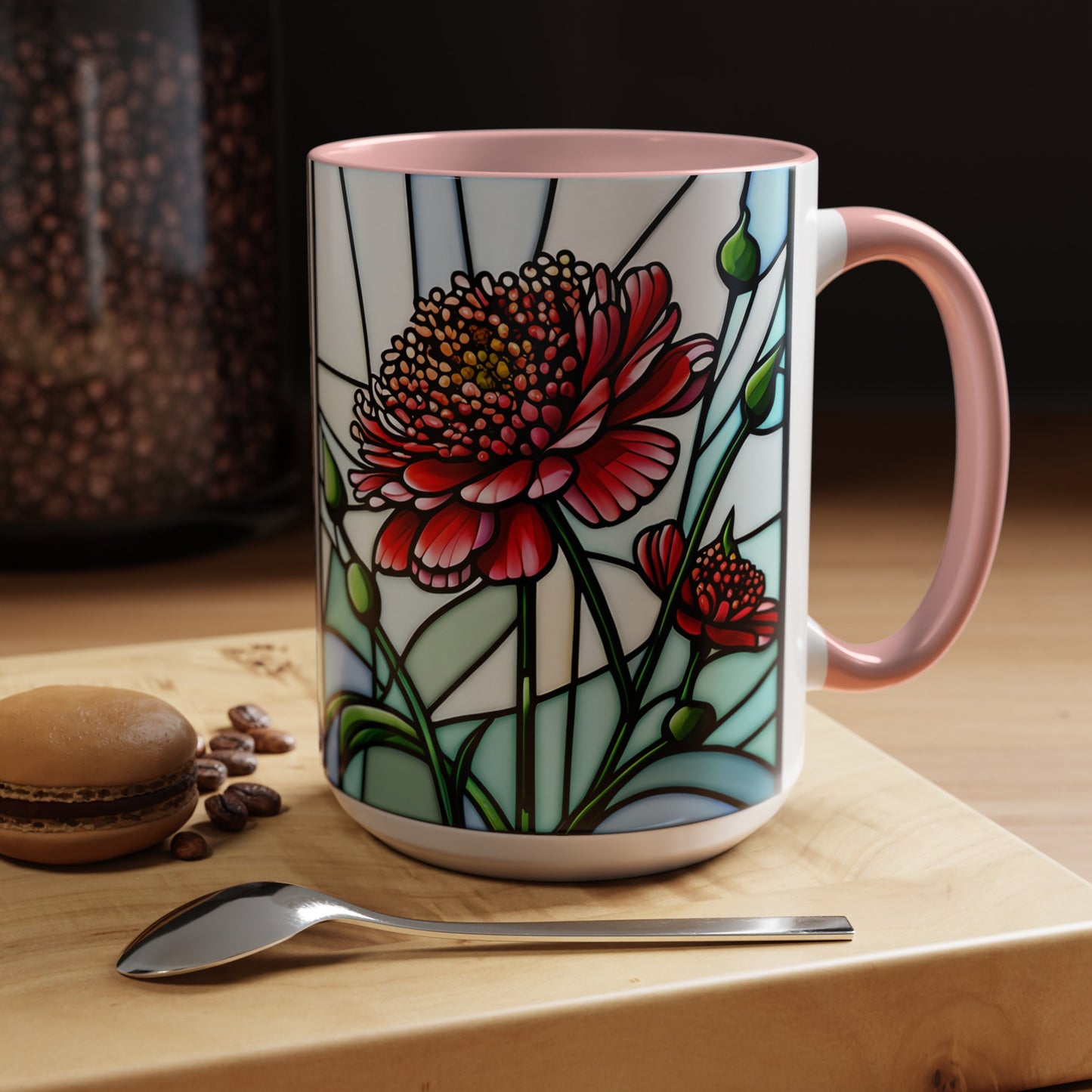 Scabiosa Accent Coffee Mug 15oz