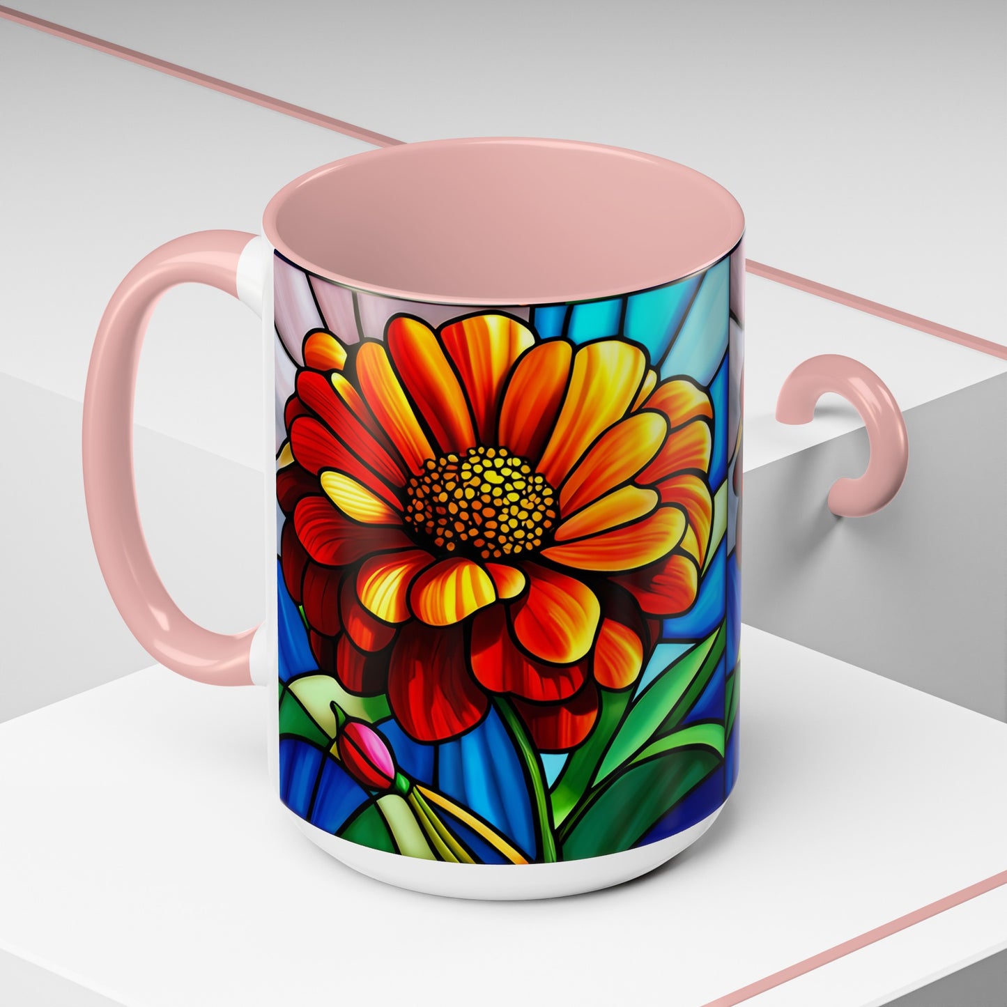 Zinnia Accent Coffee Mug 15oz