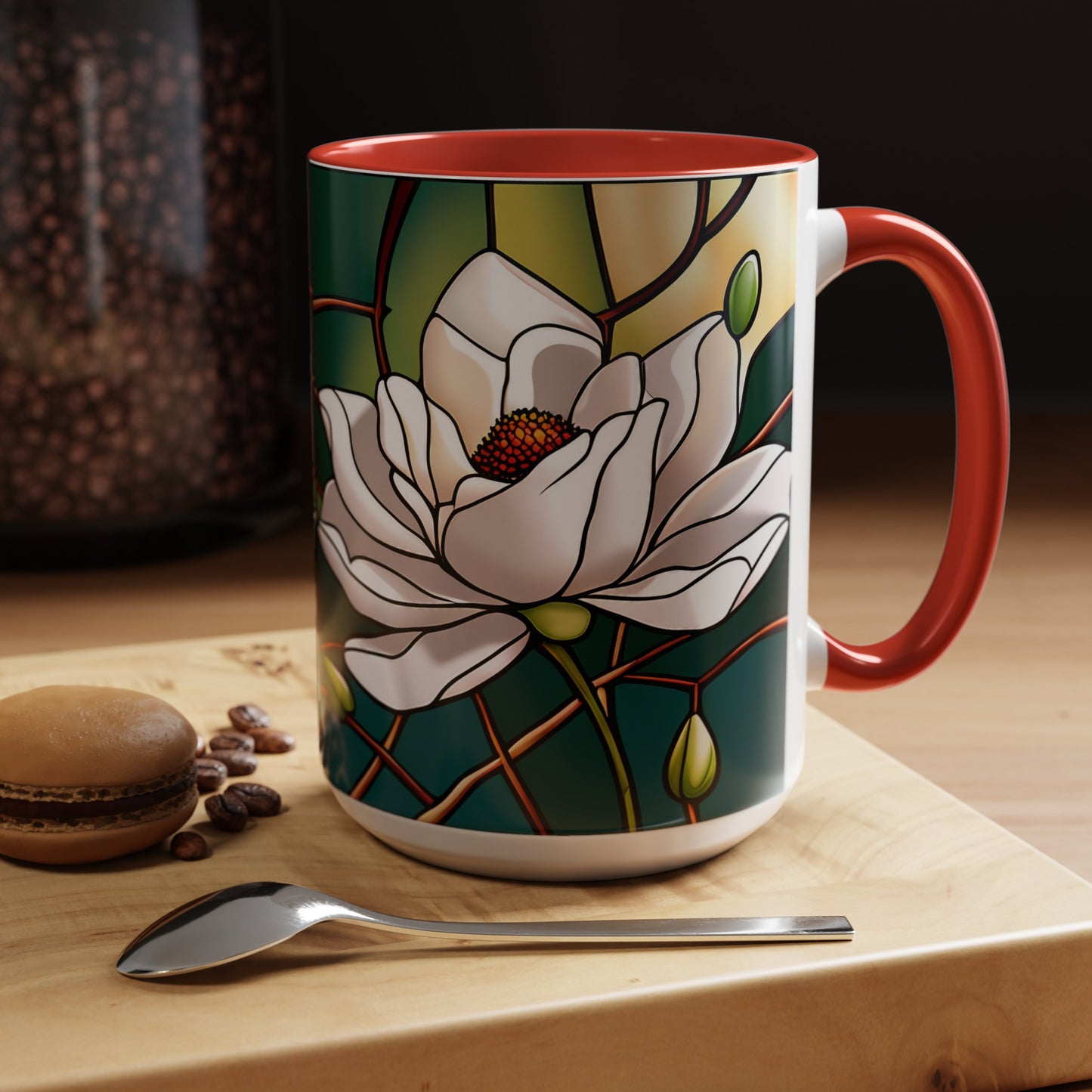 Magnolia Accent Coffee Mug 15oz