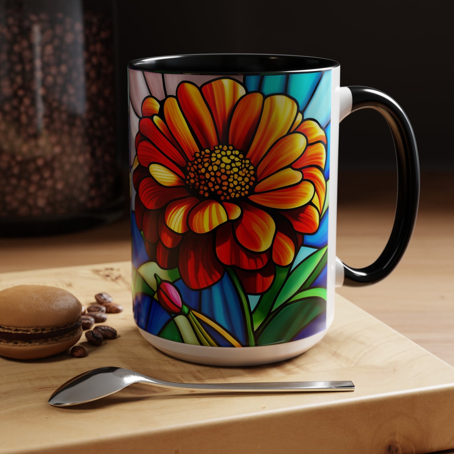 Zinnia Accent Coffee Mug 15oz