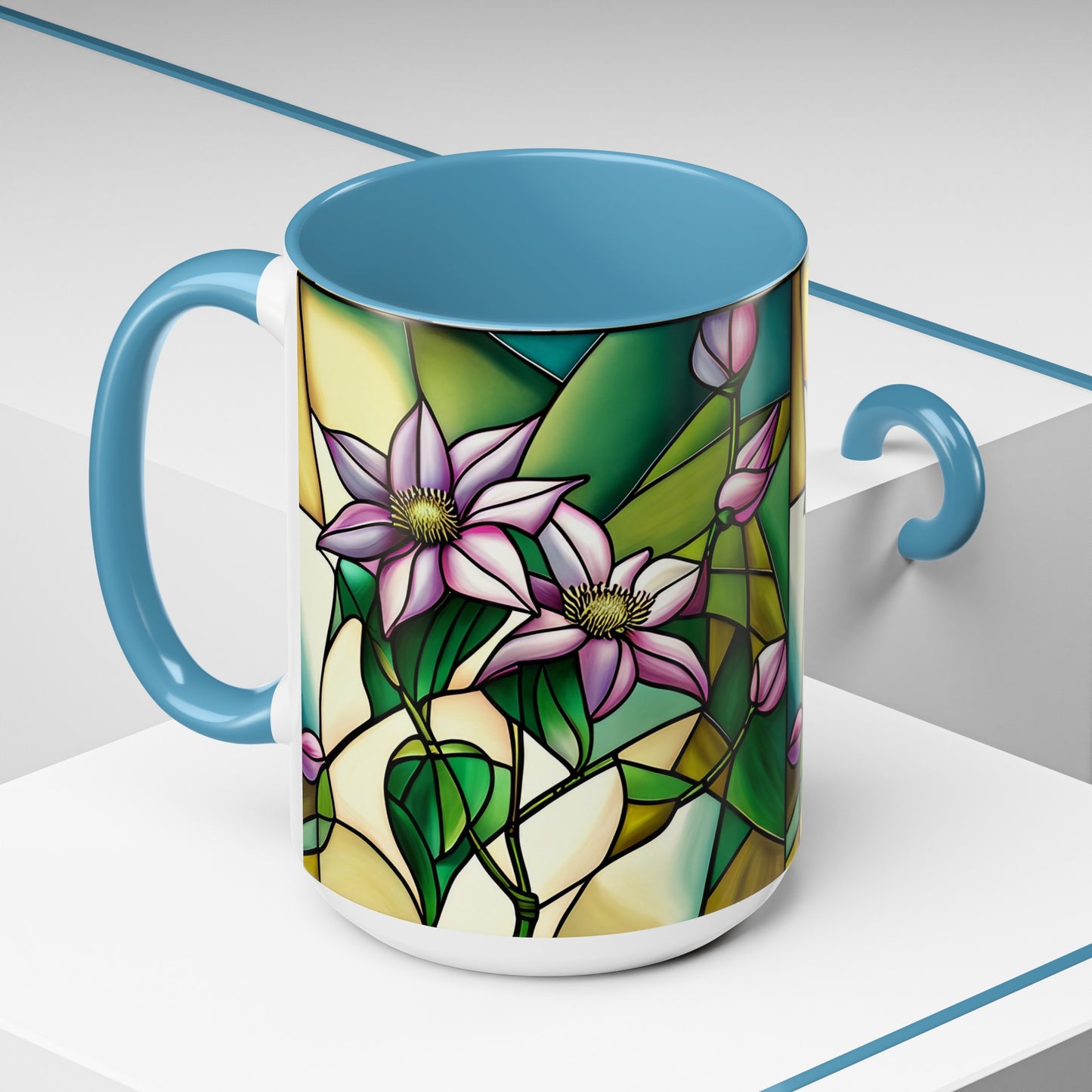 Clematis Accent Coffee Mug 15oz