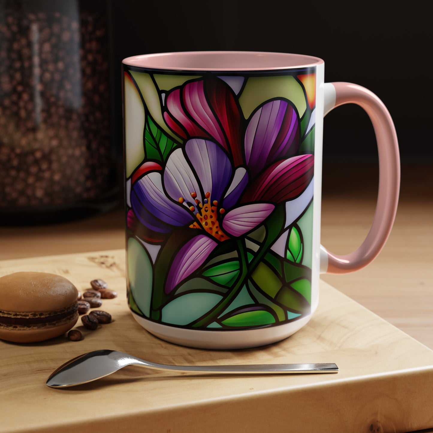 Violet Accent Coffee Mug 15oz