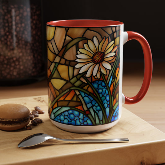 Daisy Accent Coffee Mug 15oz