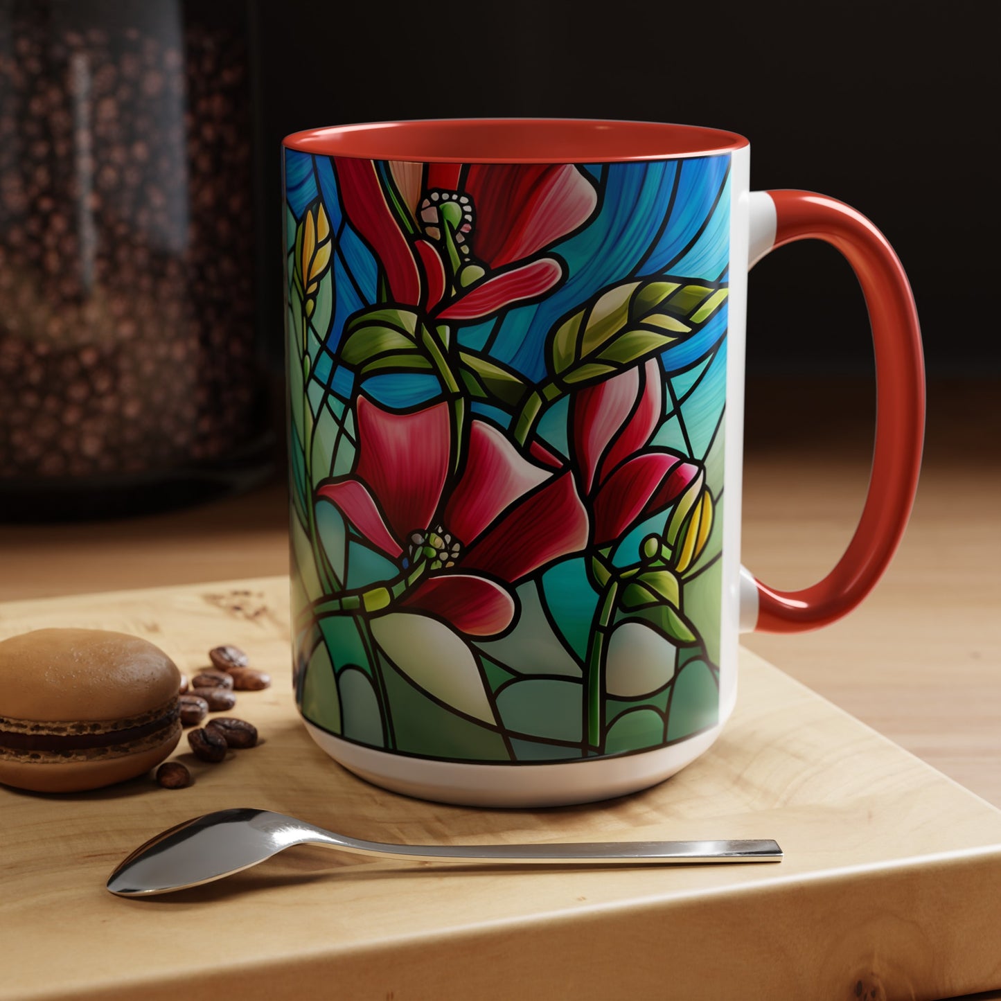 Sweet Pea Accent Coffee Mug 15oz