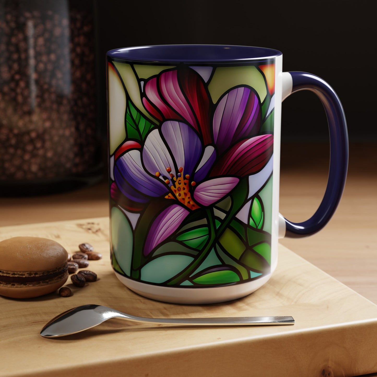 Violet Accent Coffee Mug 15oz