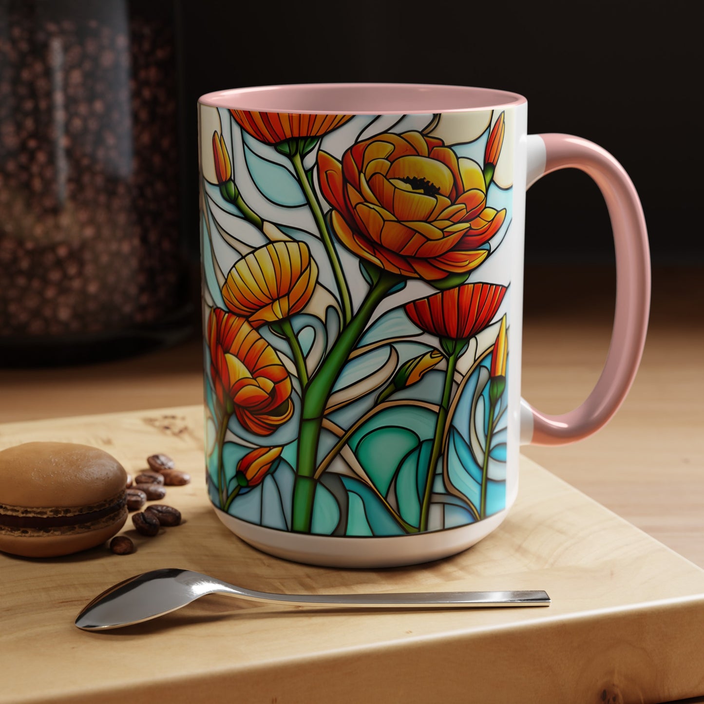 Ranunculus Accent Coffee Mug 15oz