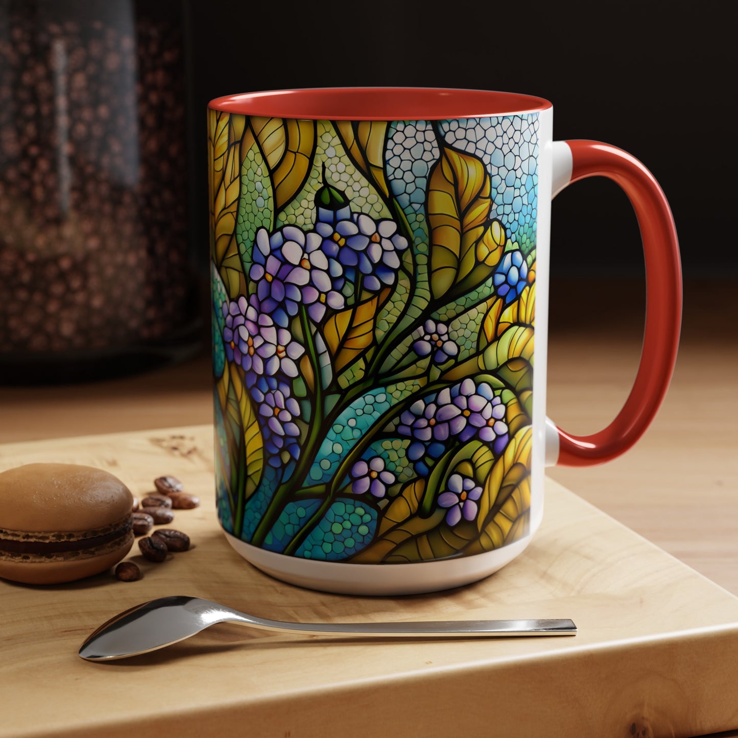 Forget Me Not Accent Coffee Mug 15oz