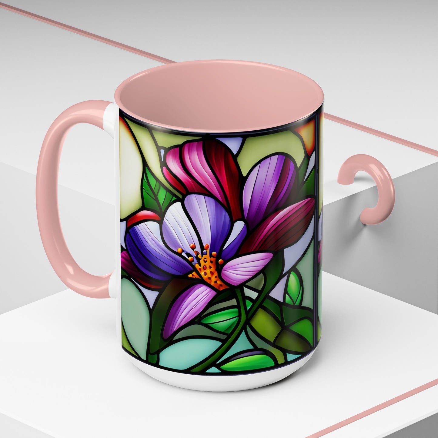 Violet Accent Coffee Mug 15oz