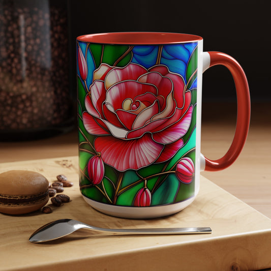 Camellia Accent Coffee Mug 15oz