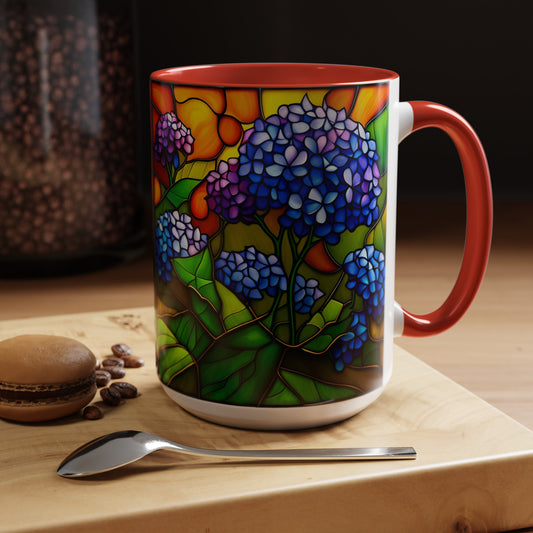 Hydrangea Accent Coffee Mug 15oz