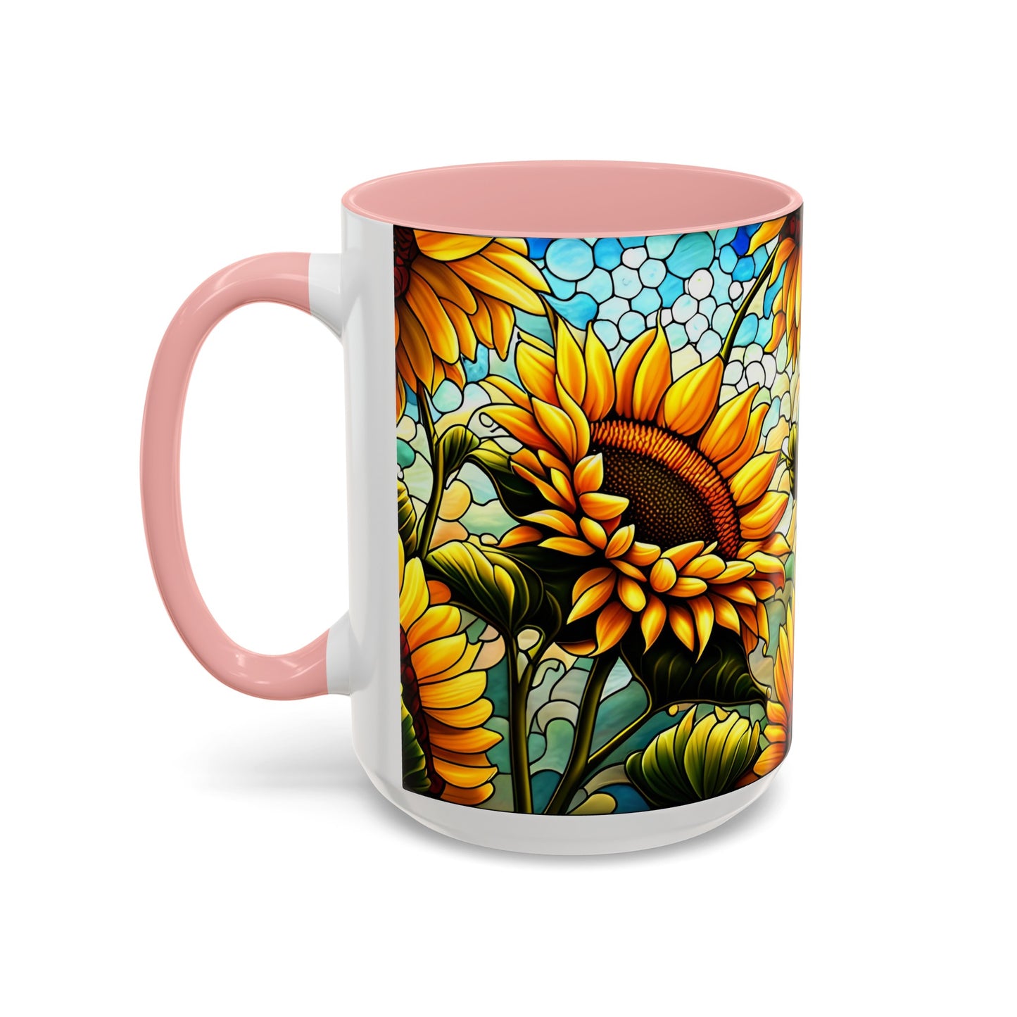 Sunflower Accent Coffee Mug 15oz