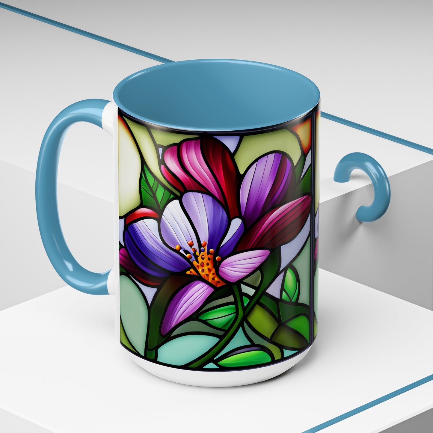 Violet Accent Coffee Mug 15oz