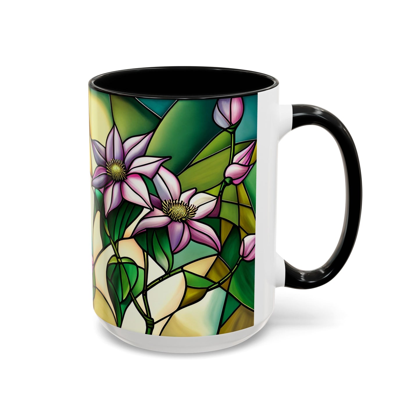 Clematis Accent Coffee Mug 15oz