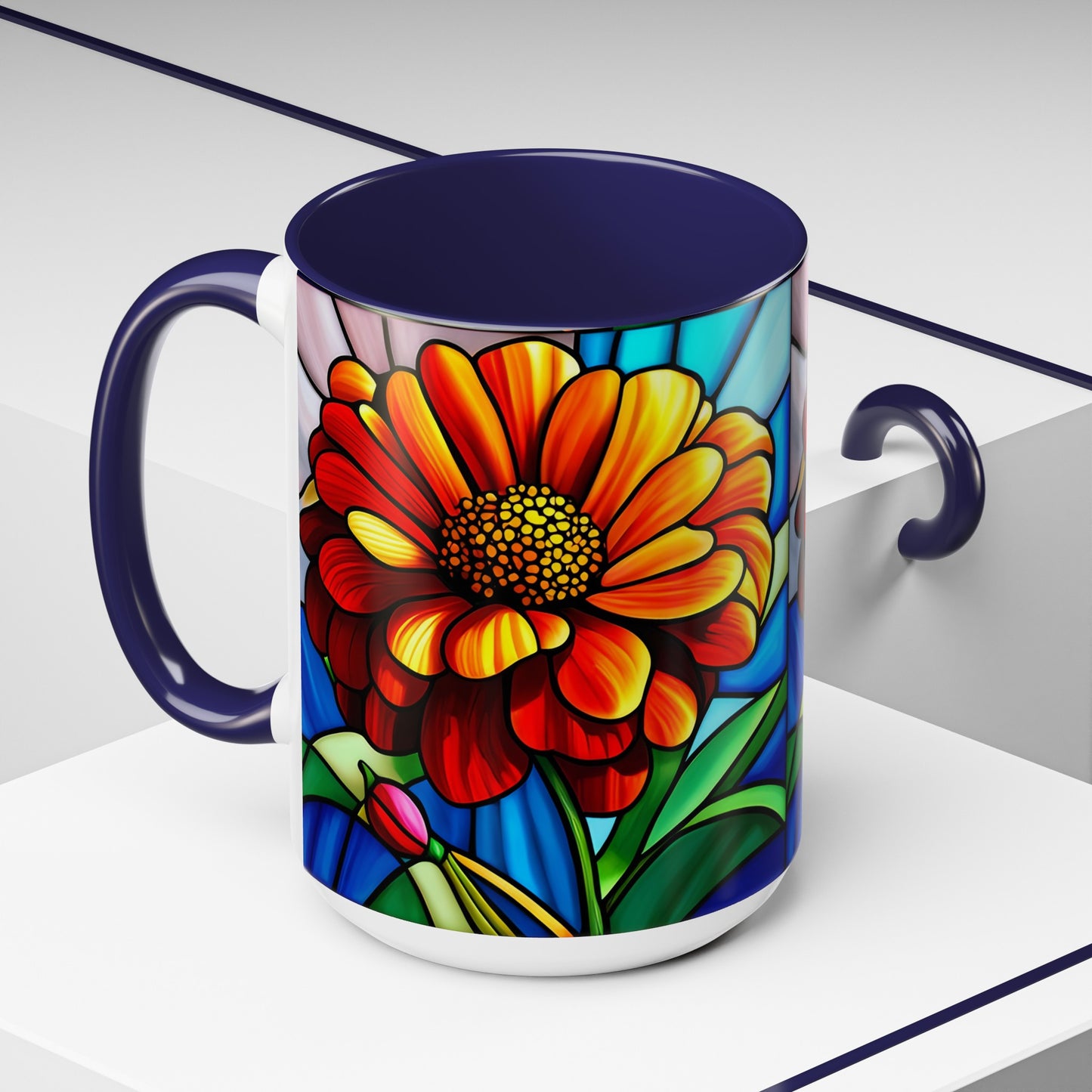 Zinnia Accent Coffee Mug 15oz