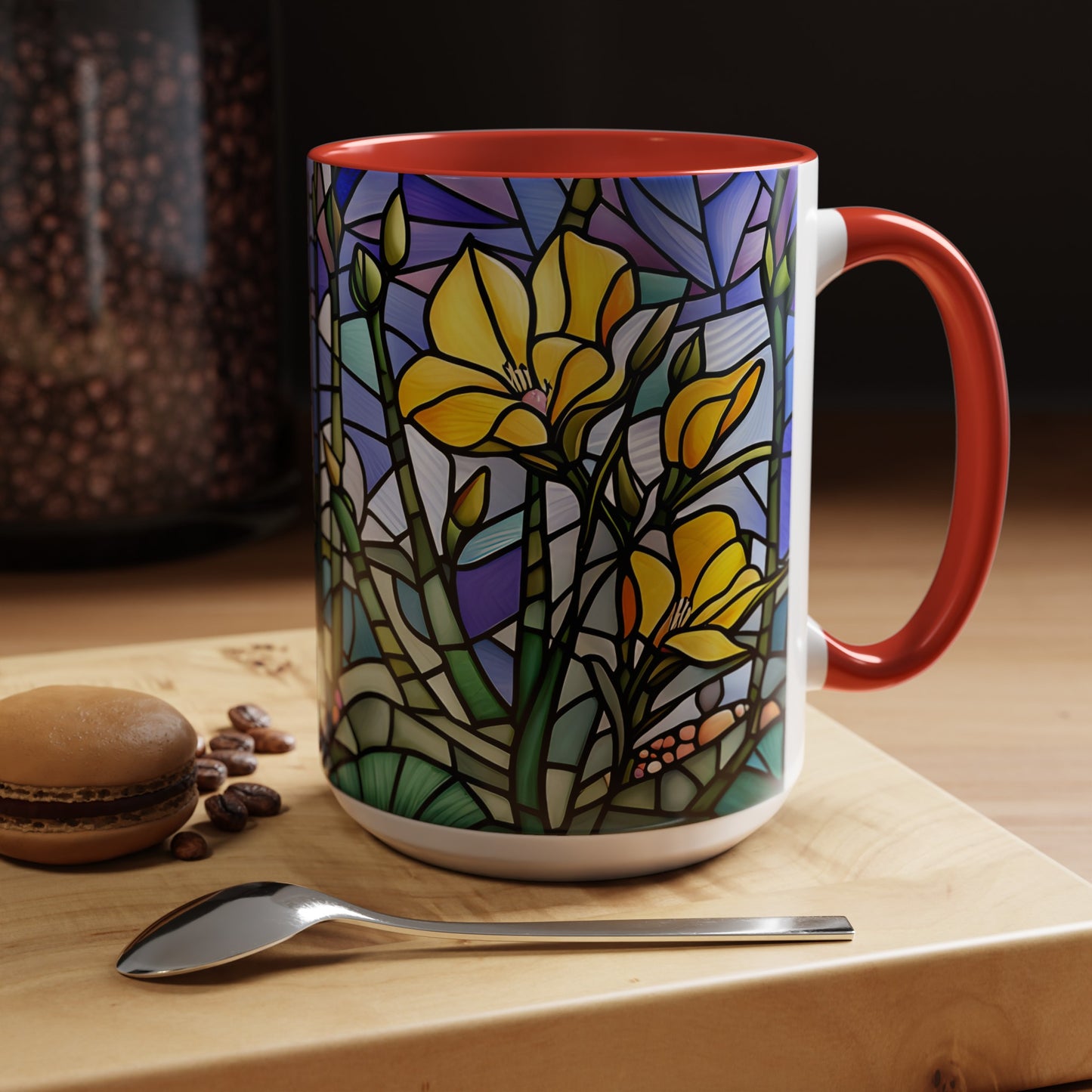 Evening Primrose Accent Coffee Mug 15oz