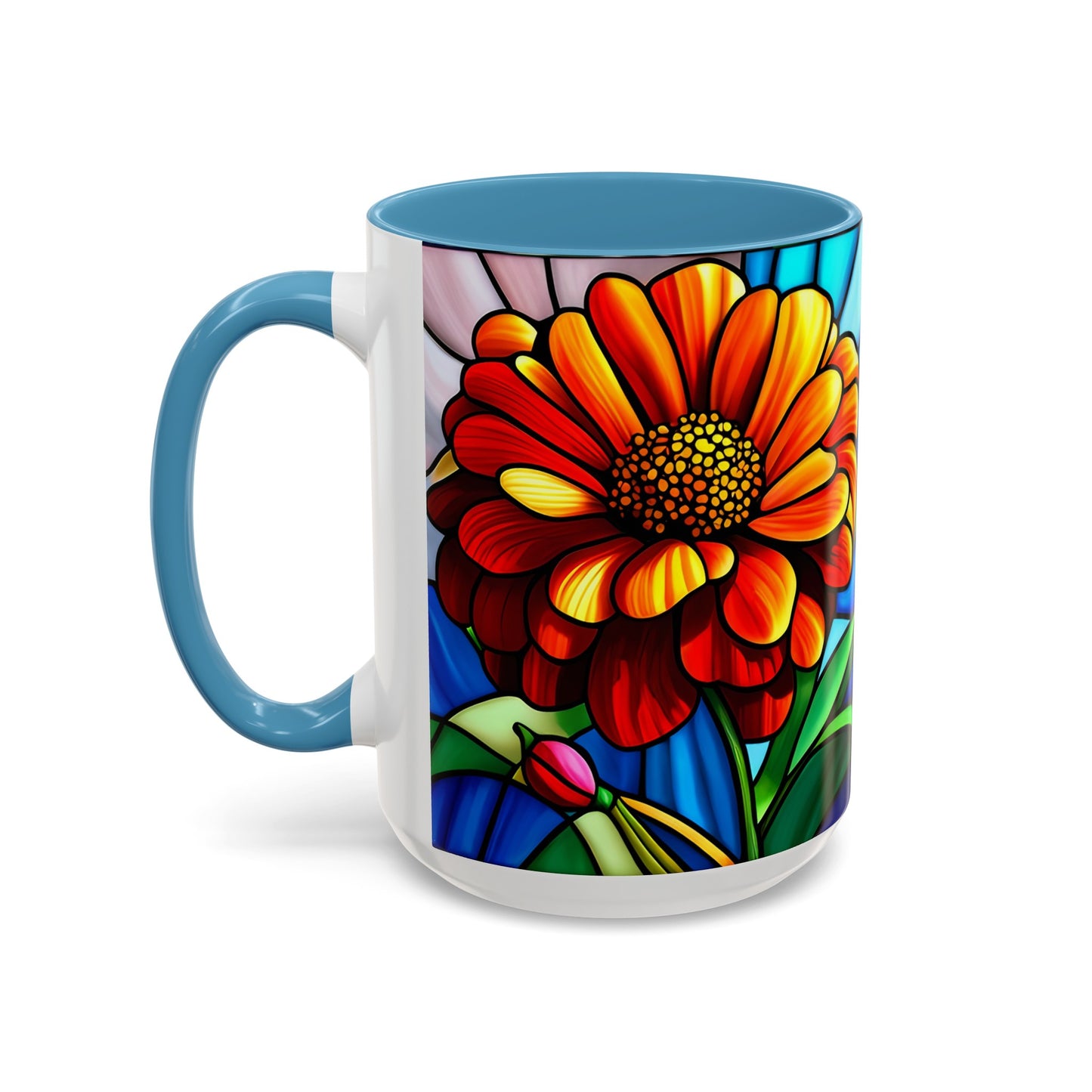 Zinnia Accent Coffee Mug 15oz