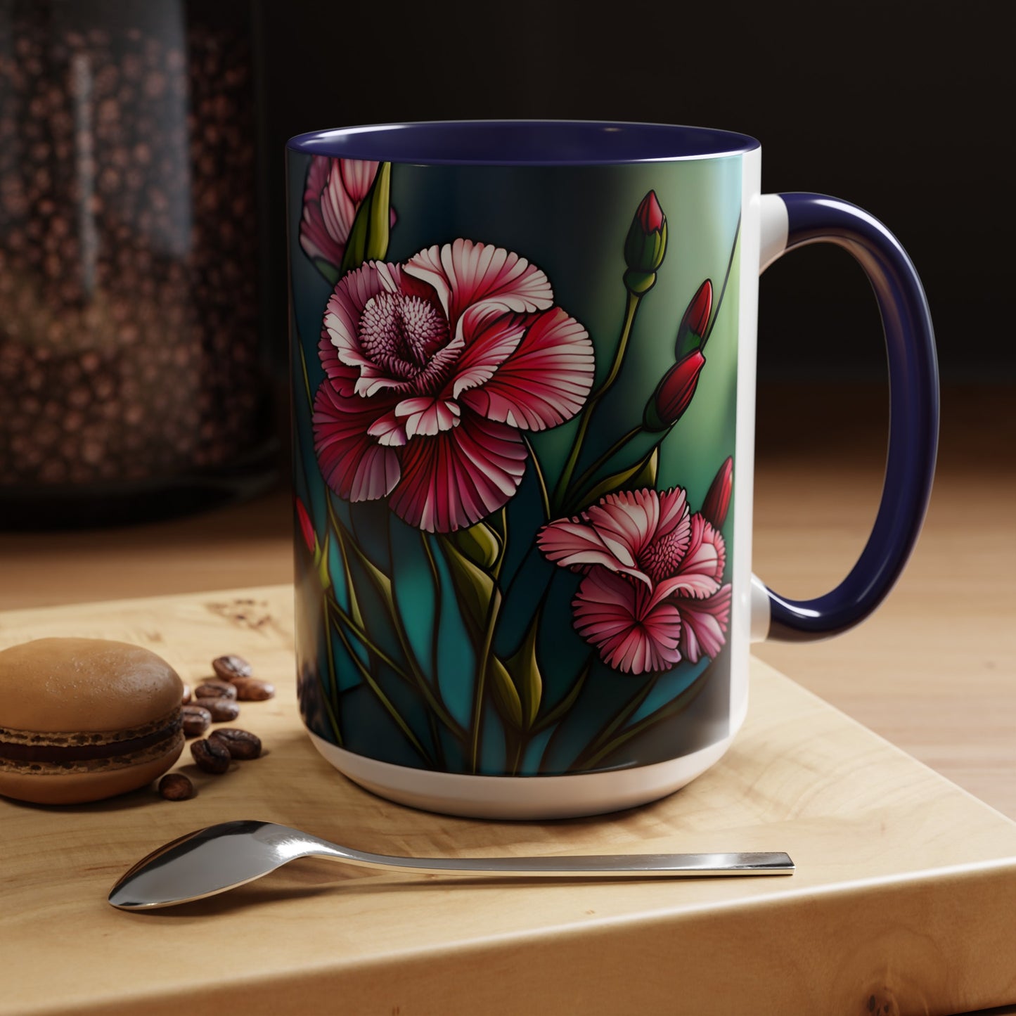 Dianthus Accent Coffee Mug 15oz