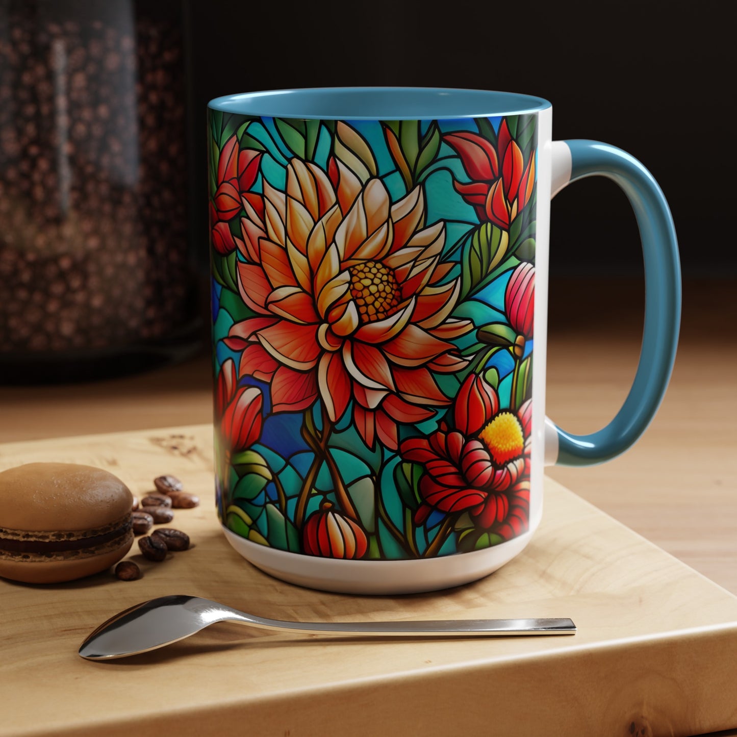 Dahlia Accent Coffee Mug 15oz