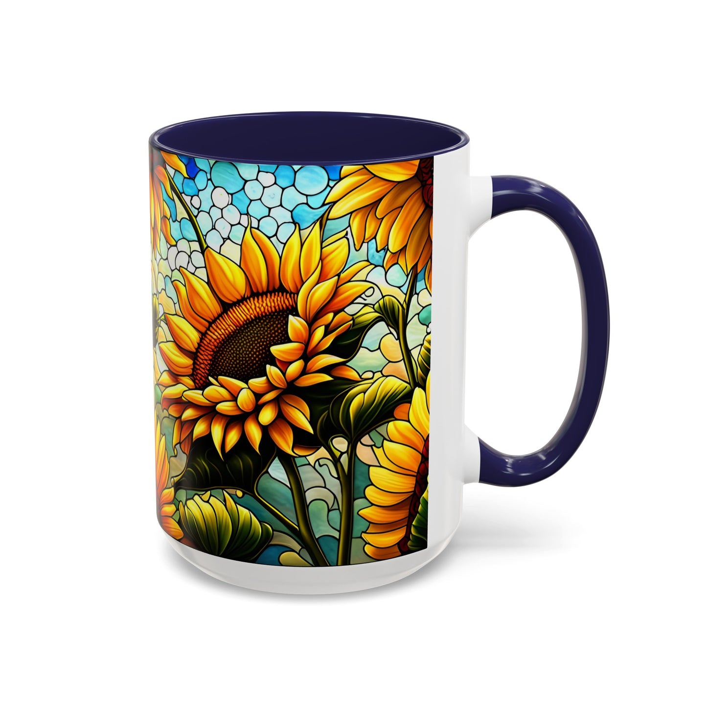 Sunflower Accent Coffee Mug 15oz