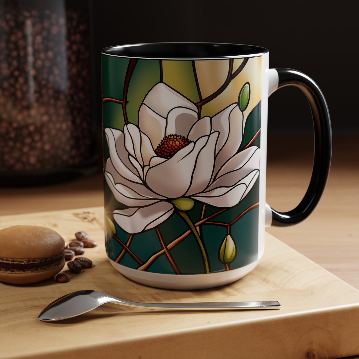 Magnolia Accent Coffee Mug 15oz