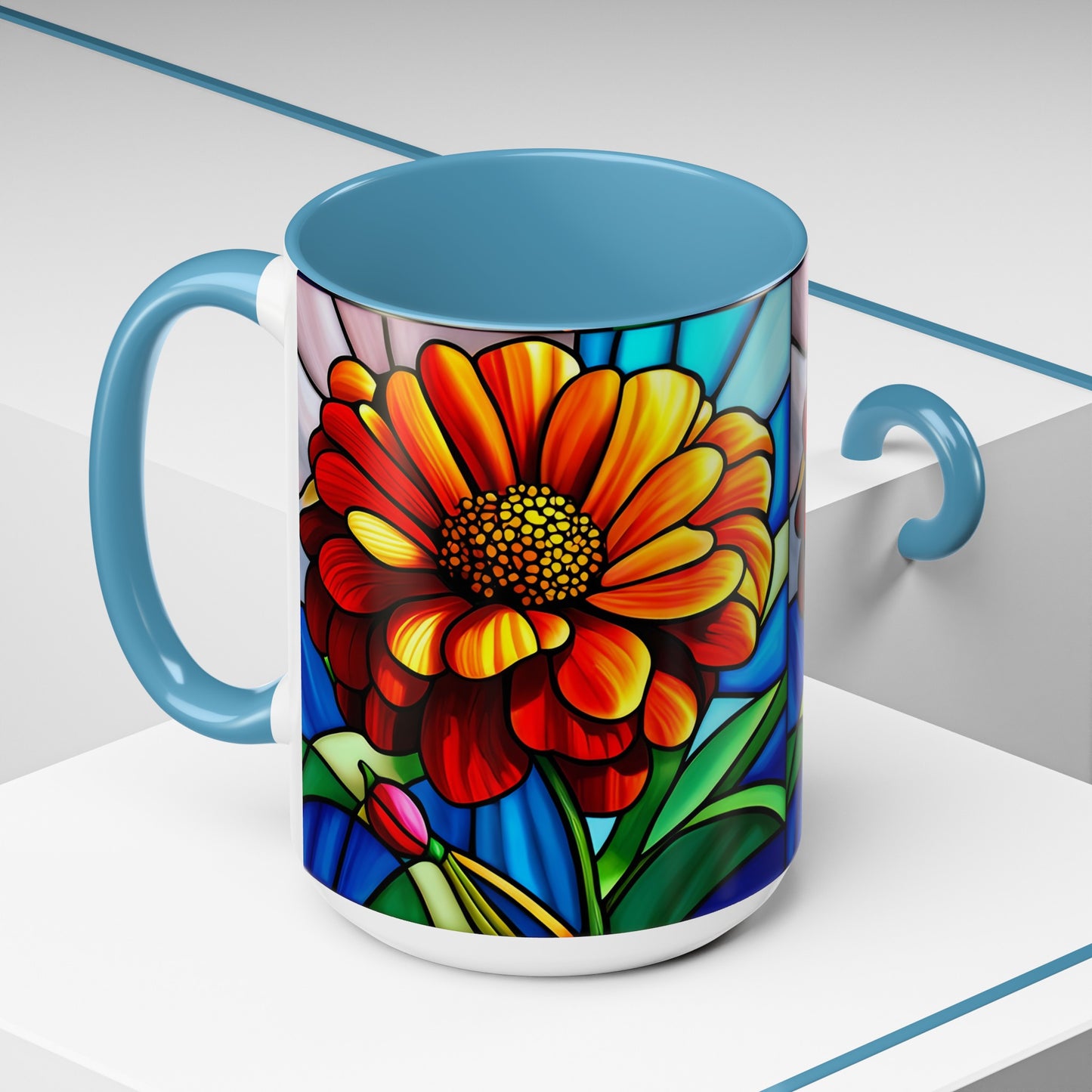 Zinnia Accent Coffee Mug 15oz