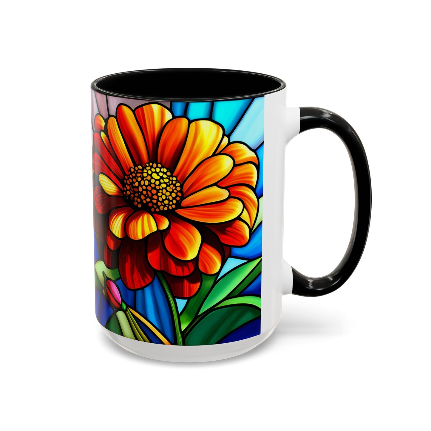 Zinnia Accent Coffee Mug 15oz