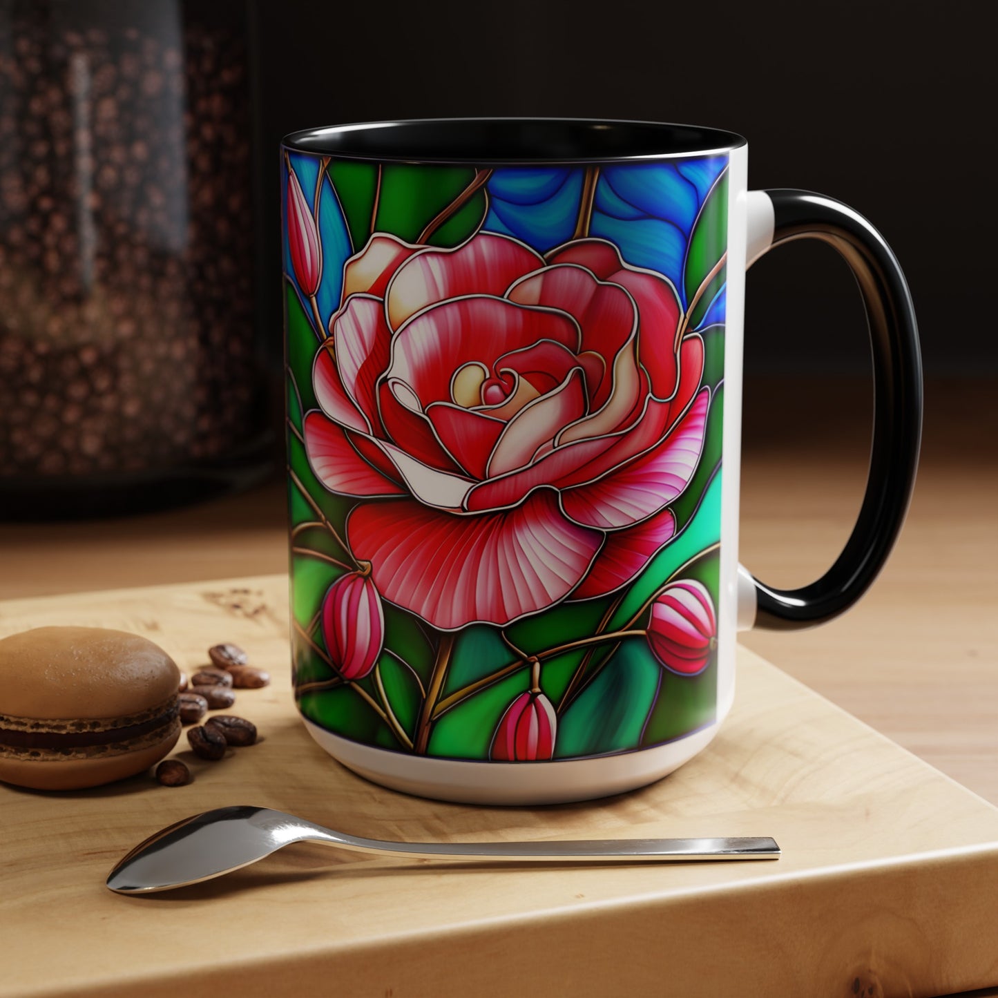 Camellia Accent Coffee Mug 15oz