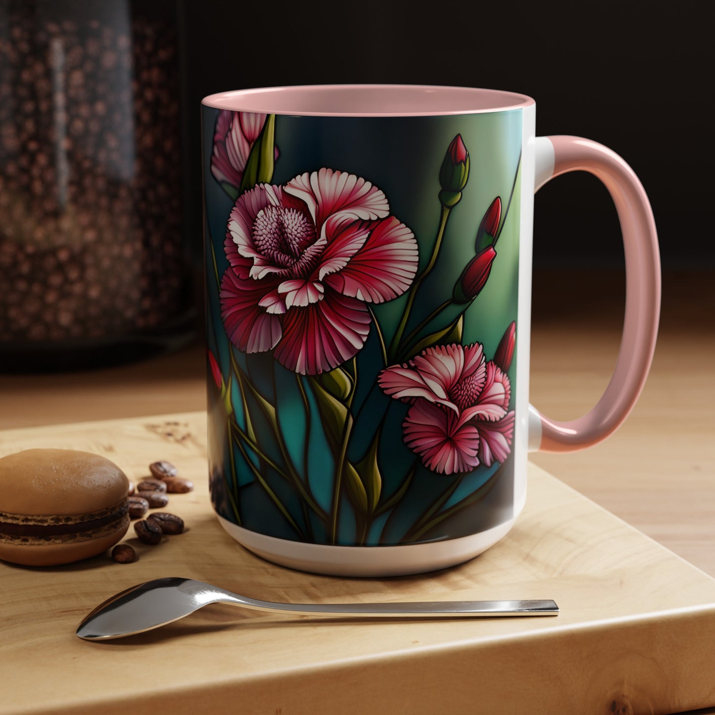 Dianthus Accent Coffee Mug 15oz