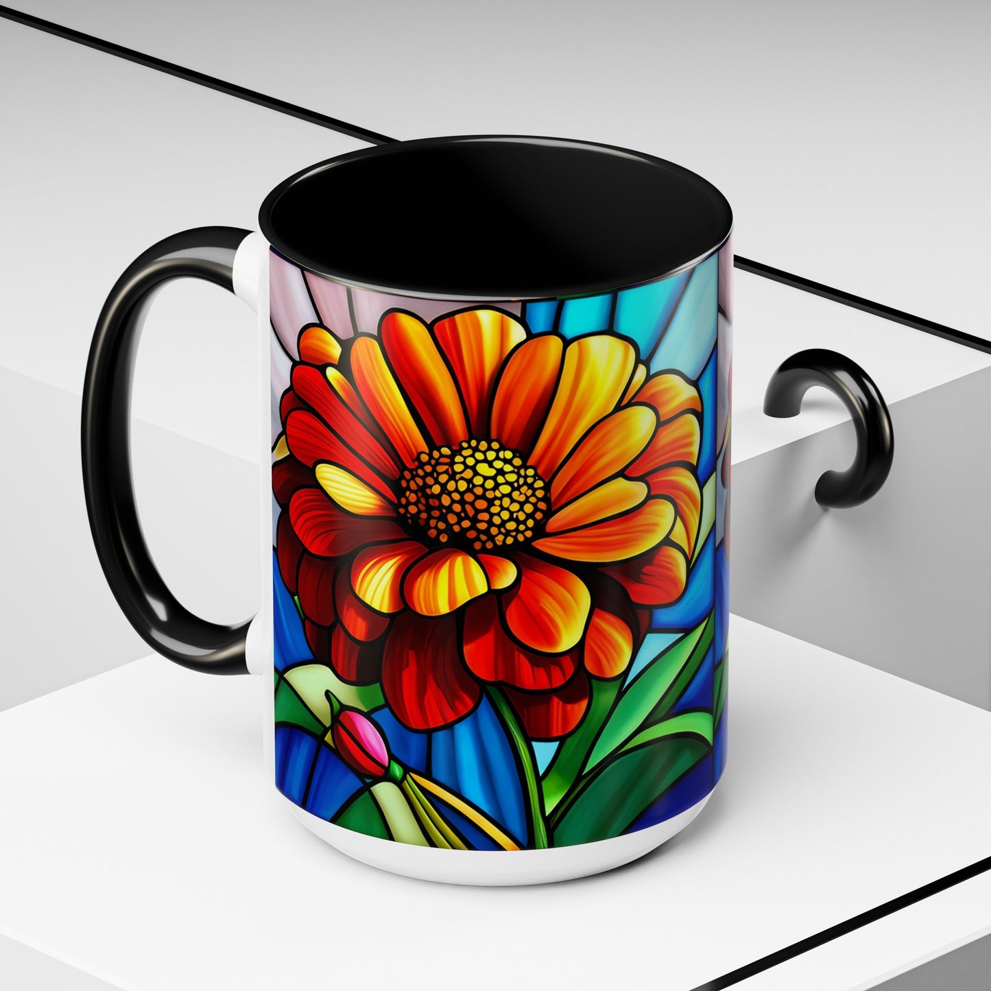 Zinnia Accent Coffee Mug 15oz