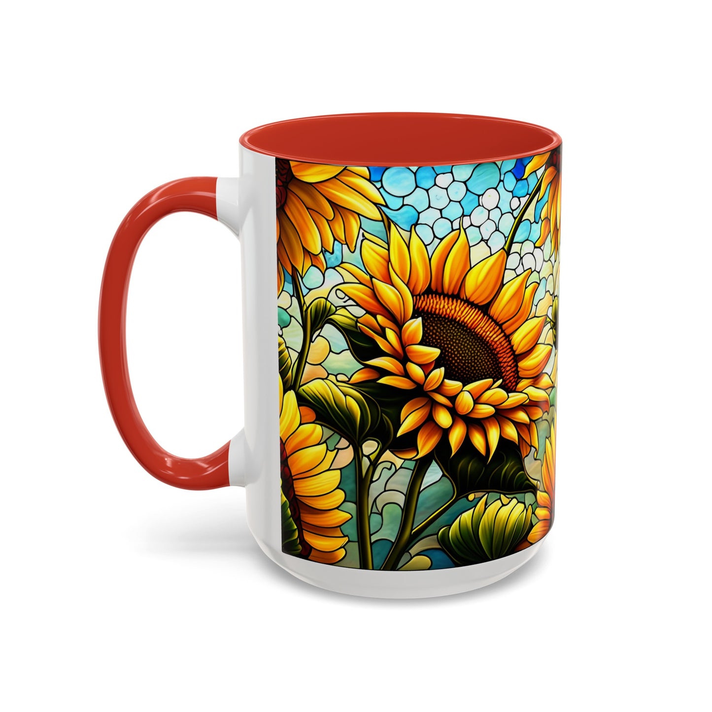 Sunflower Accent Coffee Mug 15oz