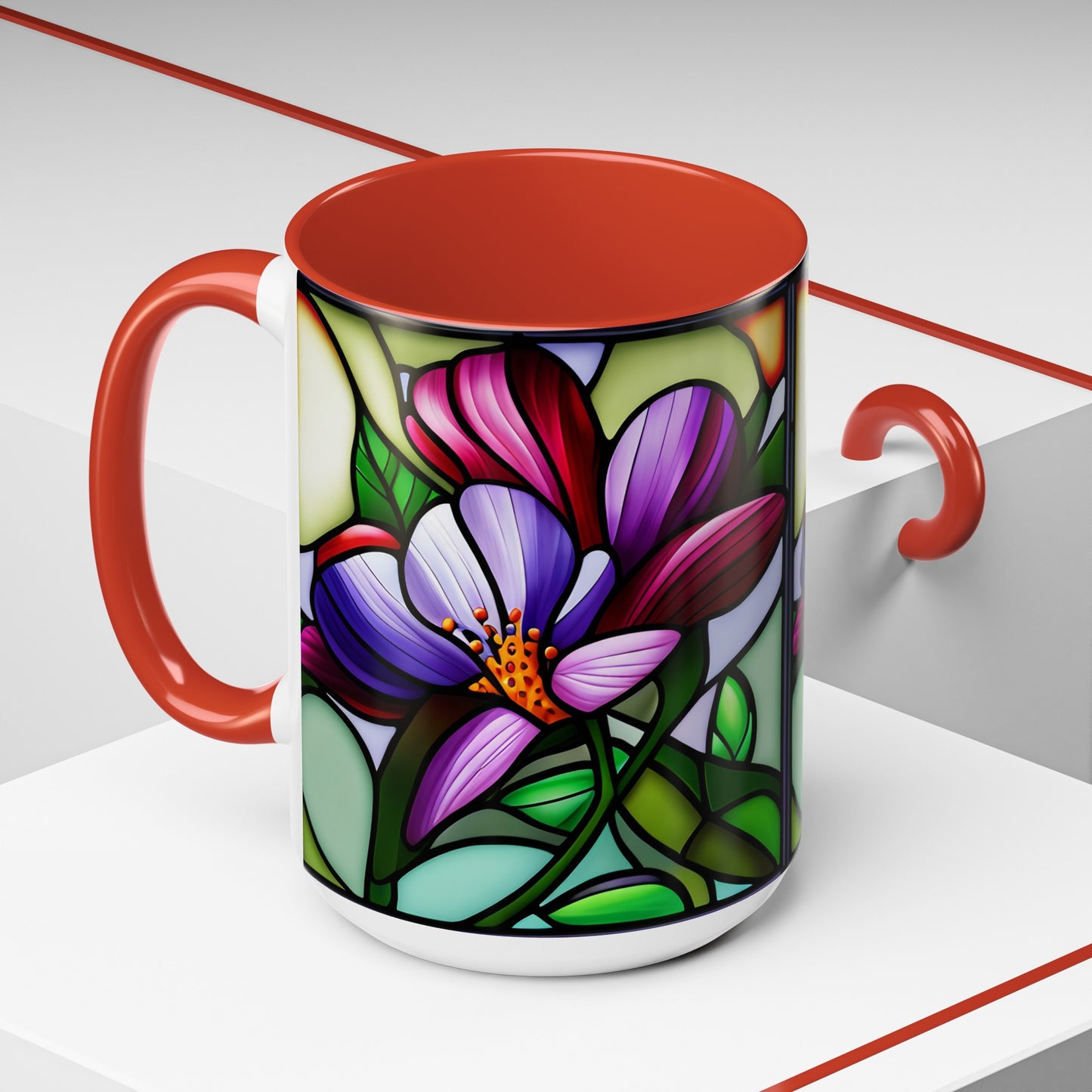 Violet Accent Coffee Mug 15oz