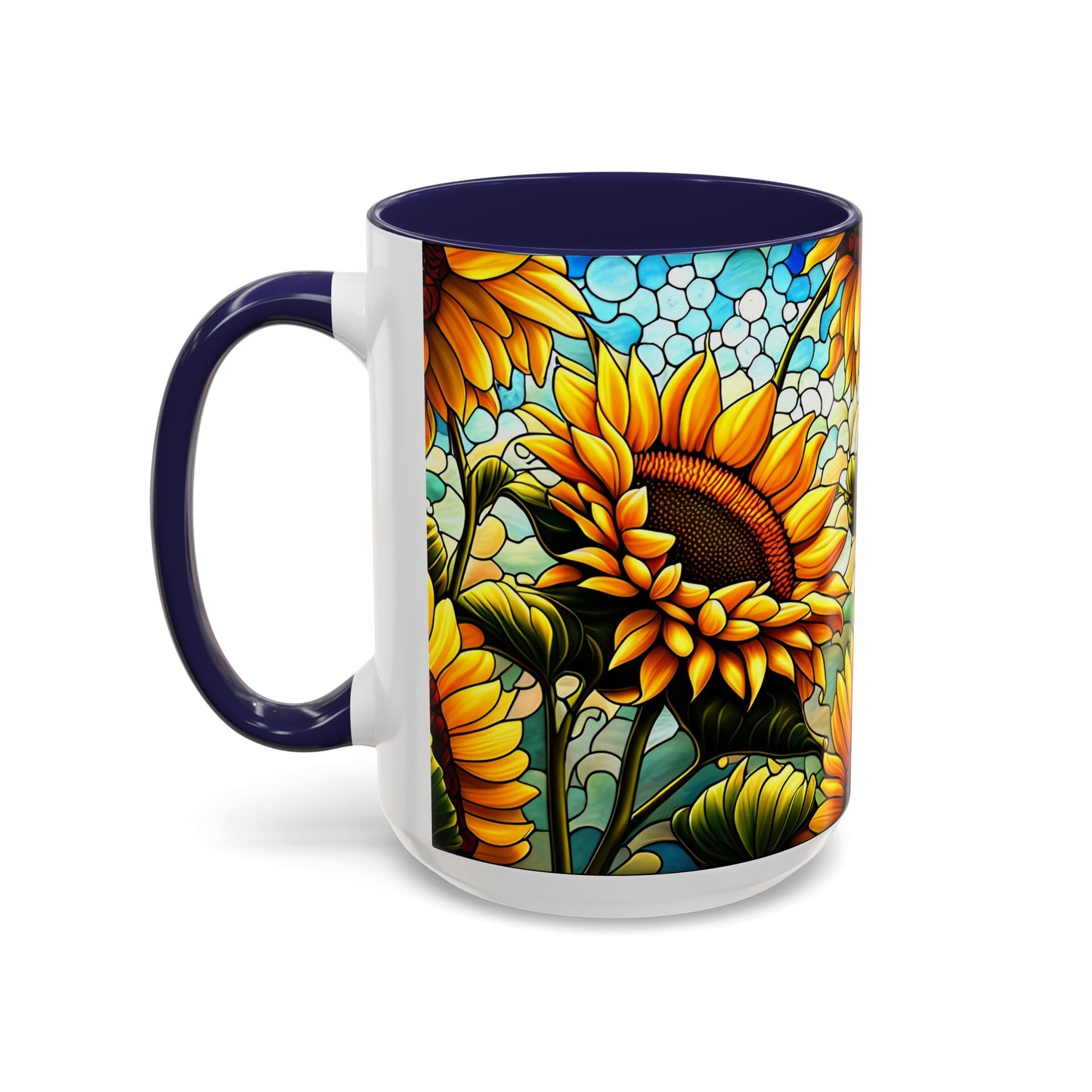 Sunflower Accent Coffee Mug 15oz