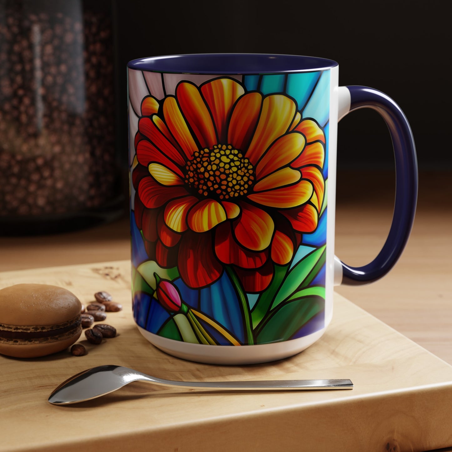 Zinnia Accent Coffee Mug 15oz