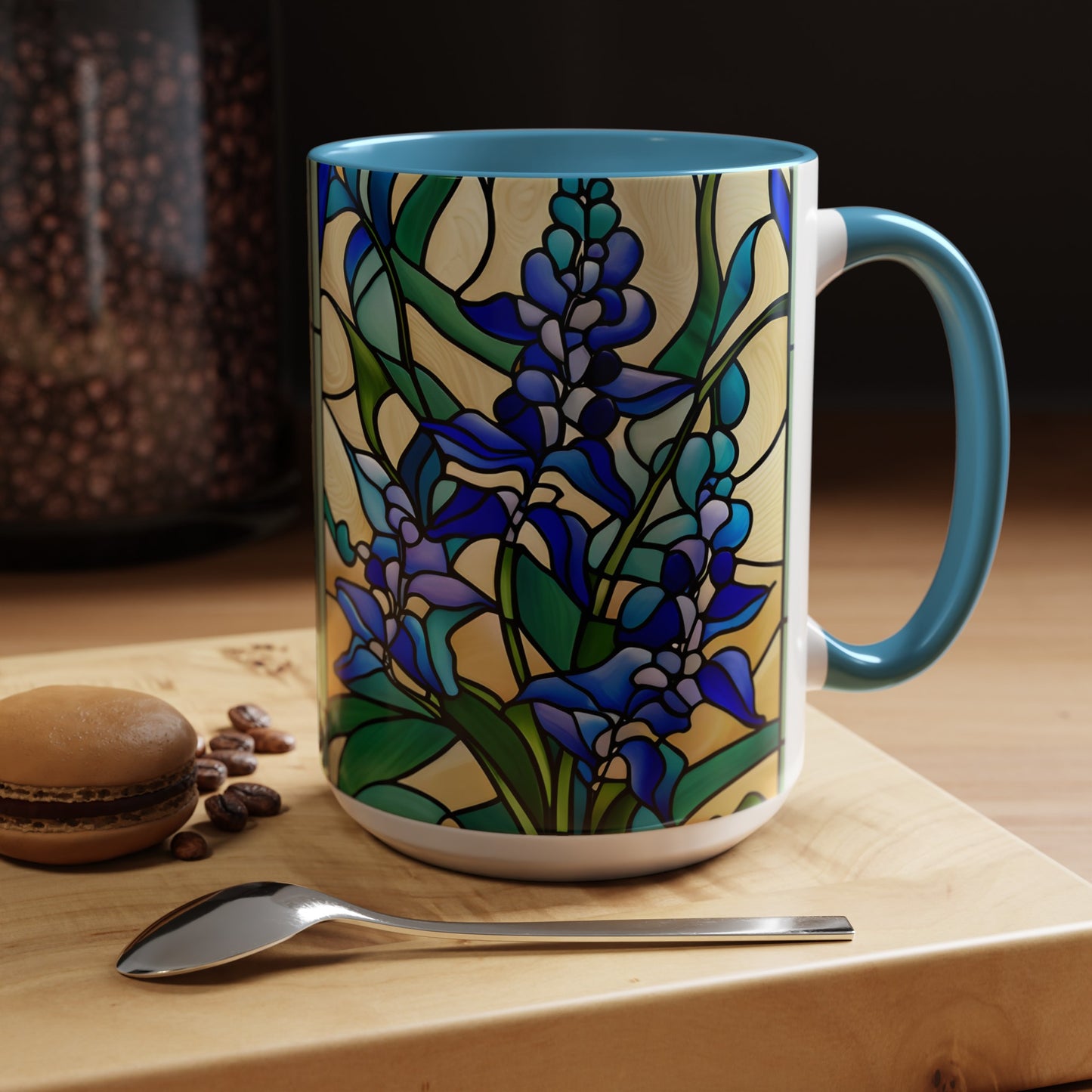 Delphinium Accent Coffee Mug 15oz