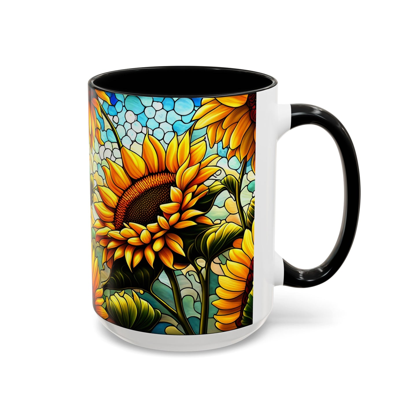 Sunflower Accent Coffee Mug 15oz