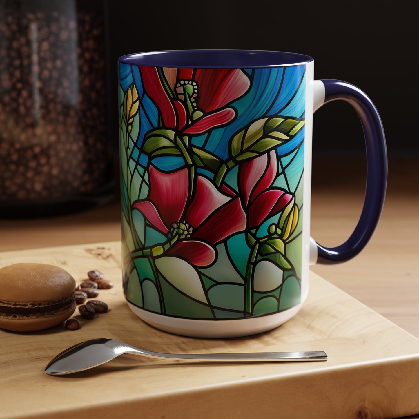 Sweet Pea Accent Coffee Mug 15oz