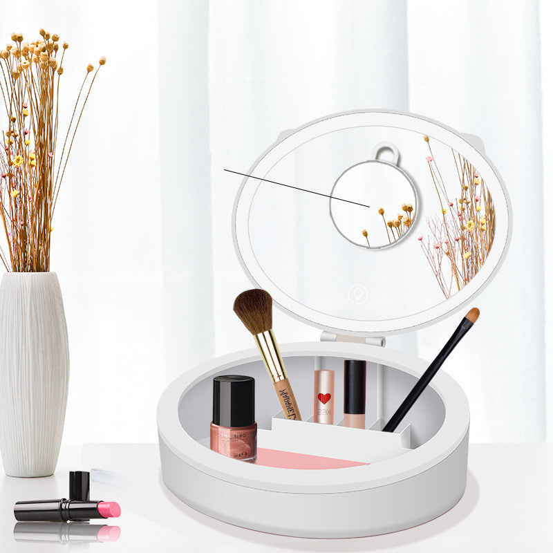 LED Makeup Mirror  With Light Storage Box