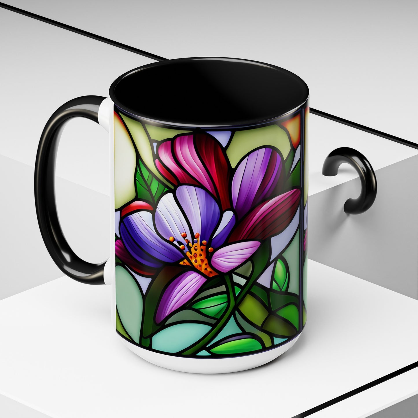 Violet Accent Coffee Mug 15oz