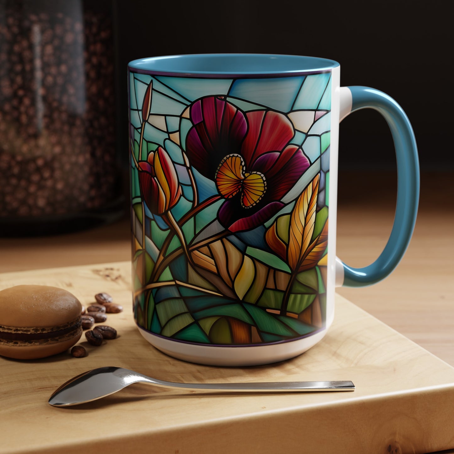 Pansy Accent Coffee Mug 15oz